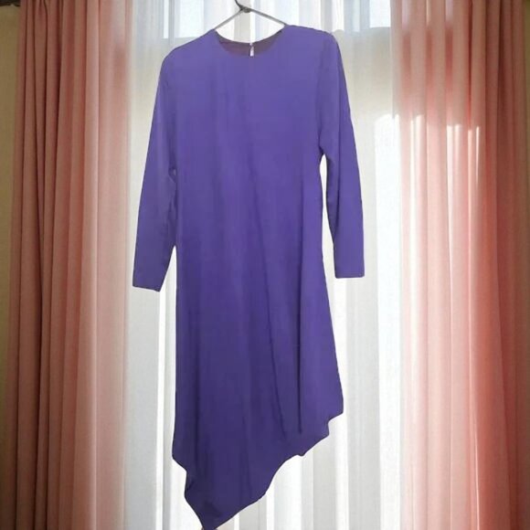 Dresses & Skirts - Vintage Custom-Made Purple Knit Dress Size 10